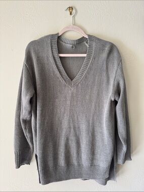 Margaret O'Leary Heather Gray Knit Pullover